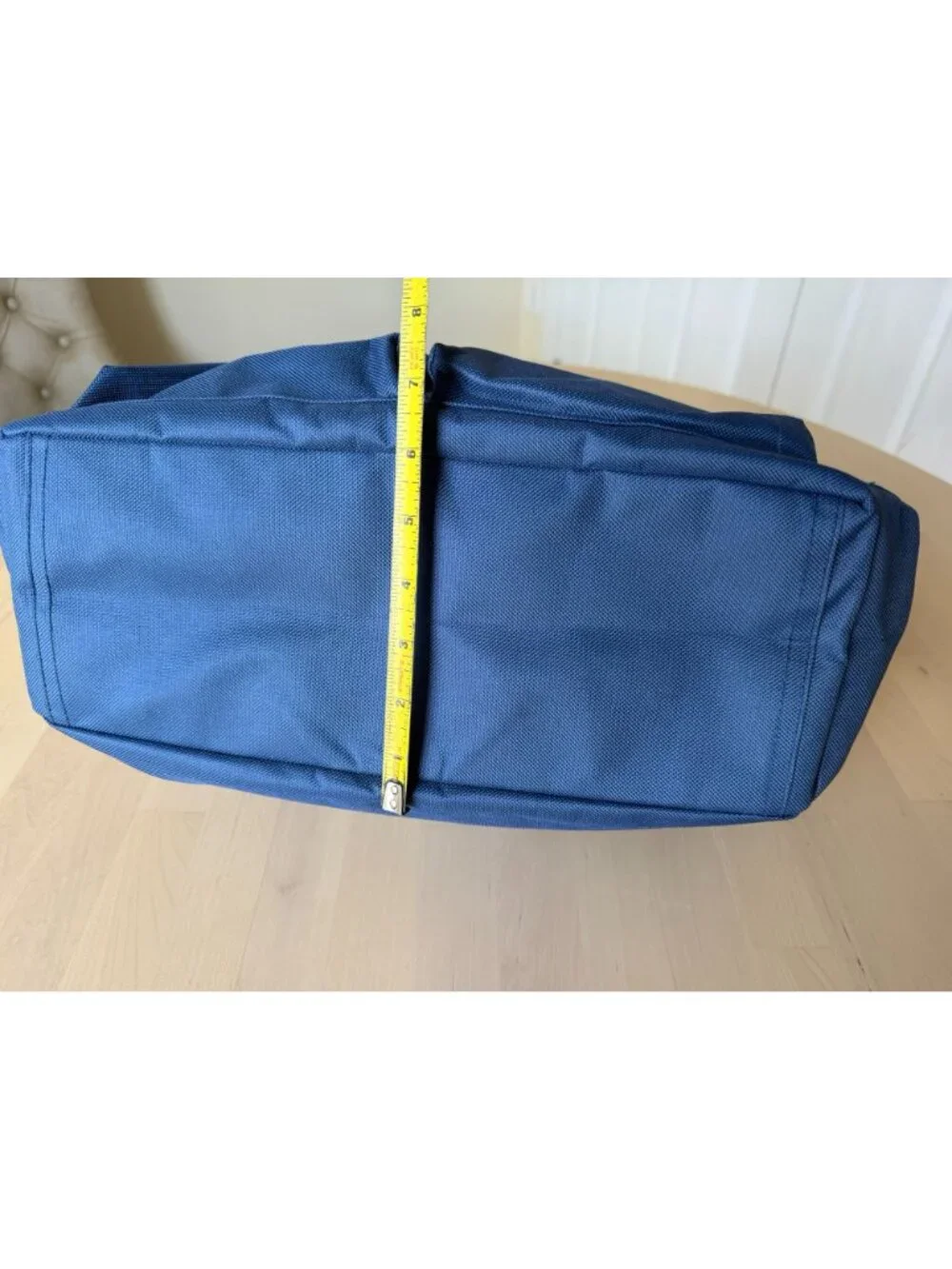 Waterproof Nylon Travel Tote Laptop Work Bag Navy Blue Multi Pocket Organizer